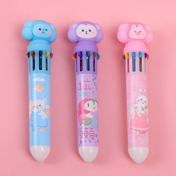 Cute Rabbit 10-Color Clickable Ballpoint Pen MP-007 – Fun & Functional Writing Tool