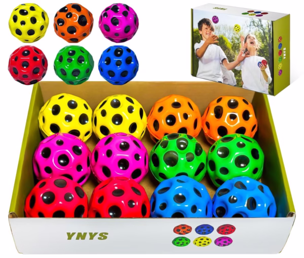 Colorful Moon PU Bouncy Ball – High Bounce Fun