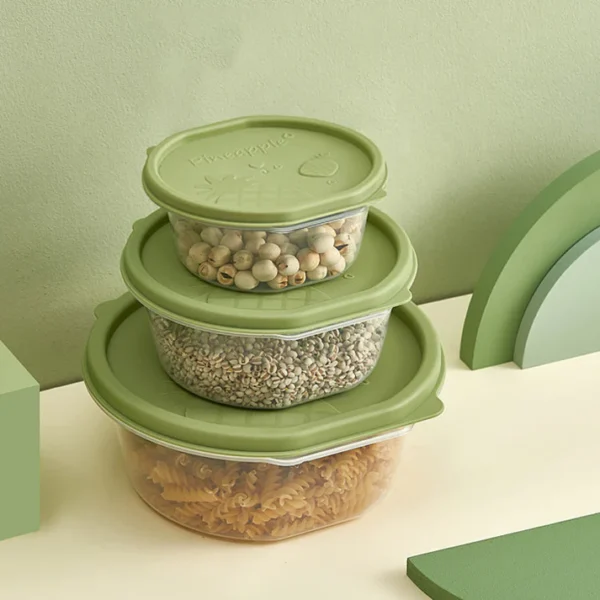 3-Piece Round Fresh-Keeping Box Set – Large & Durable