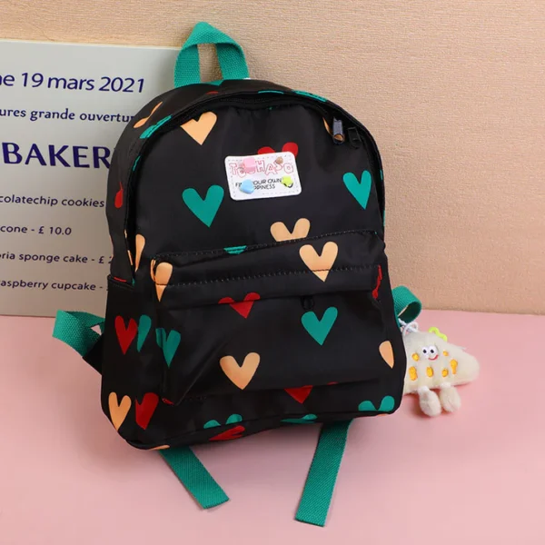 Cheese Pendant Love Bells Kids’ Shoulder Bag – Black | Stylish & Fun