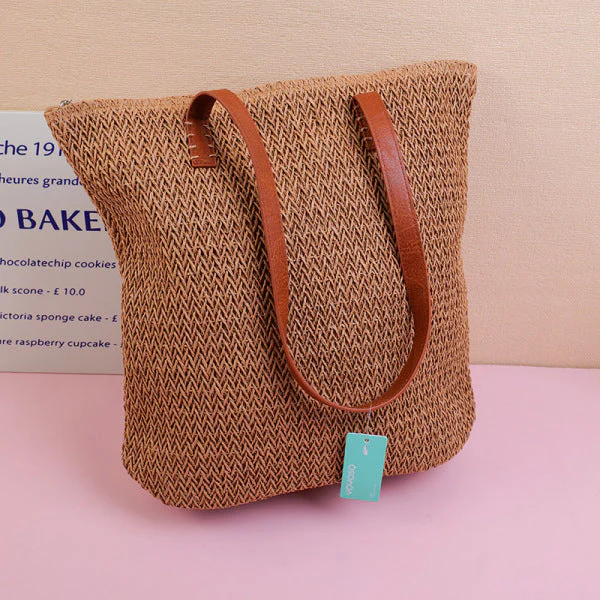 Large Capacity Beach Woven Bag – 2 | Stylish, Spacious & Durable
