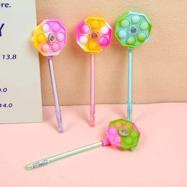 Spinning Windmill Neutral Pen – Blue Ink, Fun & Smooth Writing