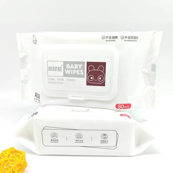 Bear 1125 Wipes – 80-Sheet Large Pack for Hygiene & Care