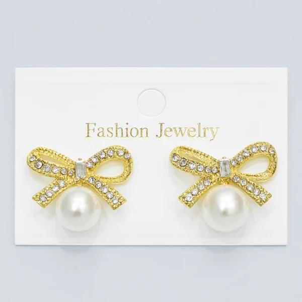 Elegant Bowknot Stud Earrings – Cute & Stylish