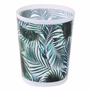 Decorative Leaf Design Trash Can for Home & Office