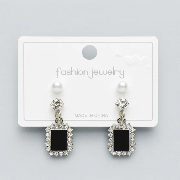Elegant Diamond Pearl Studs – 2-Pair Collection, Model 30