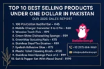 Top 10 Best Selling Products Under One Dollar in Pakistan