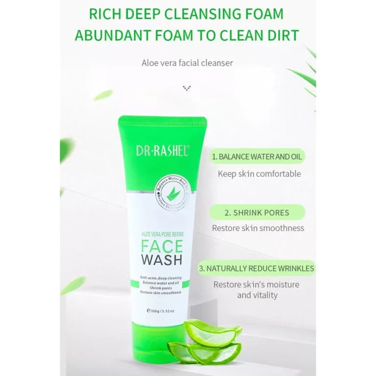 Dr. Rashel Aloe Vera Pore Refine Face Wash 100g – Clean & Refresh