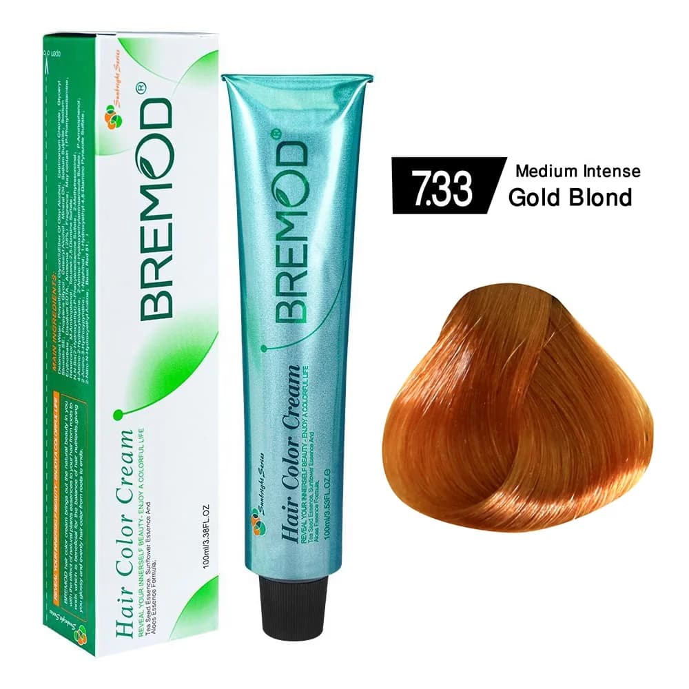 Bremod Hair Colour Medium Intense Gold Blond 7.33 100ml