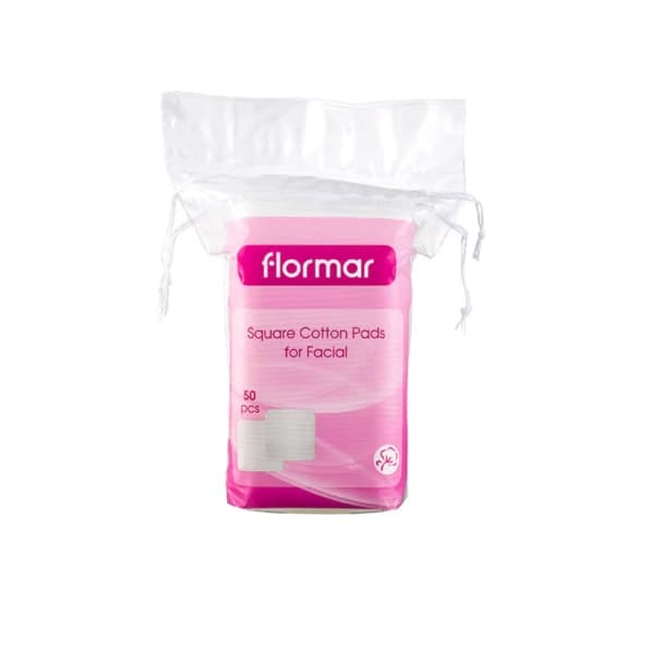 Flormar Square Cotton Pads 50’s | Soft, Absorbent & Multipurpose