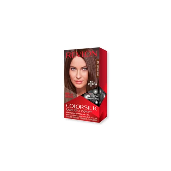 Revlon ColorSilk Hair Dye – Shade 27 Deep Rich Brown, 130ml