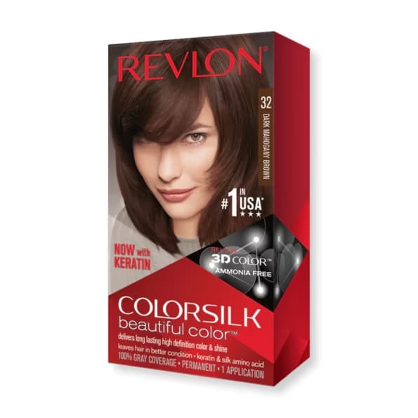 Revlon Silk 32 Dark Mahogany Brown – Professional Hair Color Cream ...