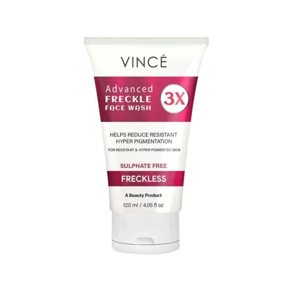 Vince 3X Advanced Freckless Face Wash 120ml | Gentle Daily Cleanser